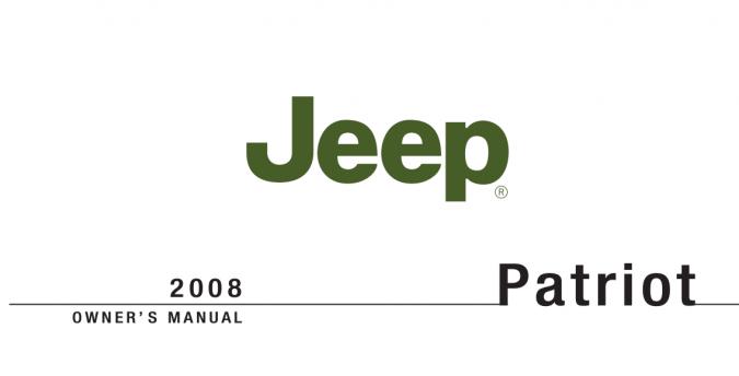 2008 Jeep Patriot Owner's Manual