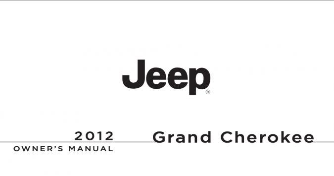 2012 Jeep Grand Cherokee Owner's Manual