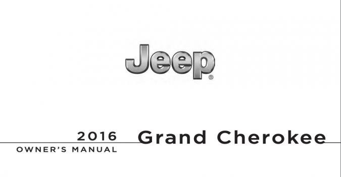 2016 Jeep Grand Cherokee Owner's Manual