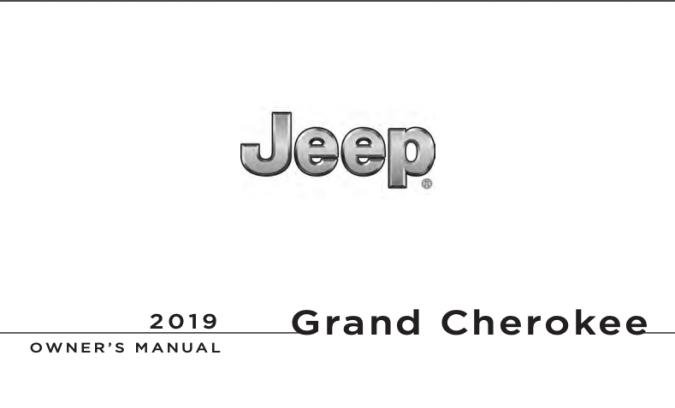2019 Jeep Grand Cherokee Limited Owner's Manual